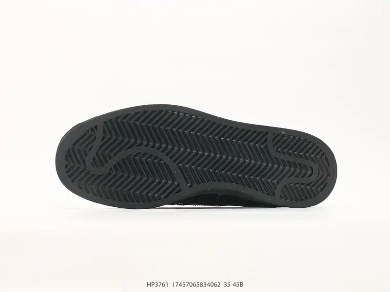 adidas originals SUPERSTAR Lo Pro 舒适贴合透气 板鞋 美式复古风的经典贝壳头板鞋，黑色皮革 HP3761 #17457065834062