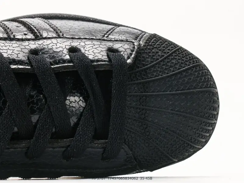 adidas originals SUPERSTAR Lo Pro 舒适贴合透气 板鞋 美式复古风的经典贝壳头板鞋，黑色皮革 HP3761 #17457065834062