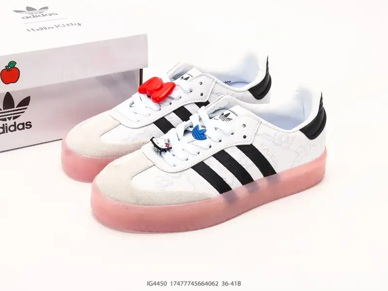 Adidas/阿迪达斯 HELLO KETTY 猫🐱男女款运动鞋 三叶草SAMBA VELENTINE 休闲鞋 德训鞋 复古板鞋经典运动鞋 IG4450 #17477745664062