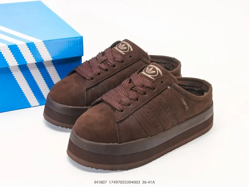 Adidas CAMPUS 00s WTR LO 百搭单品阿迪加绒半拖学院系列 面包风经典复古低帮百搭休闲运动板鞋 IH1807 #17497055394003