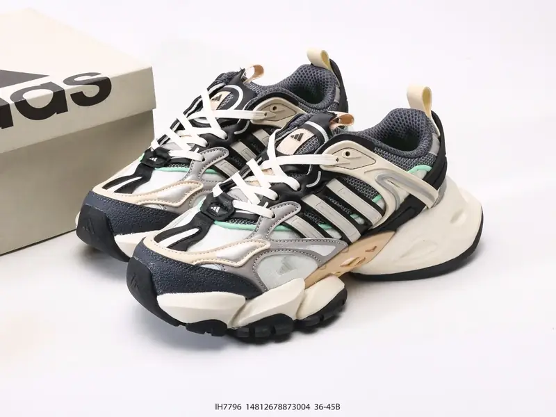 阿迪达斯Adidas XLG Runner Deluxe 跑步者豪华版系列低帮厚底增高老爹风复古缓震休闲运动慢跑鞋“黑暗灰反光” IH7796 #14812678873004