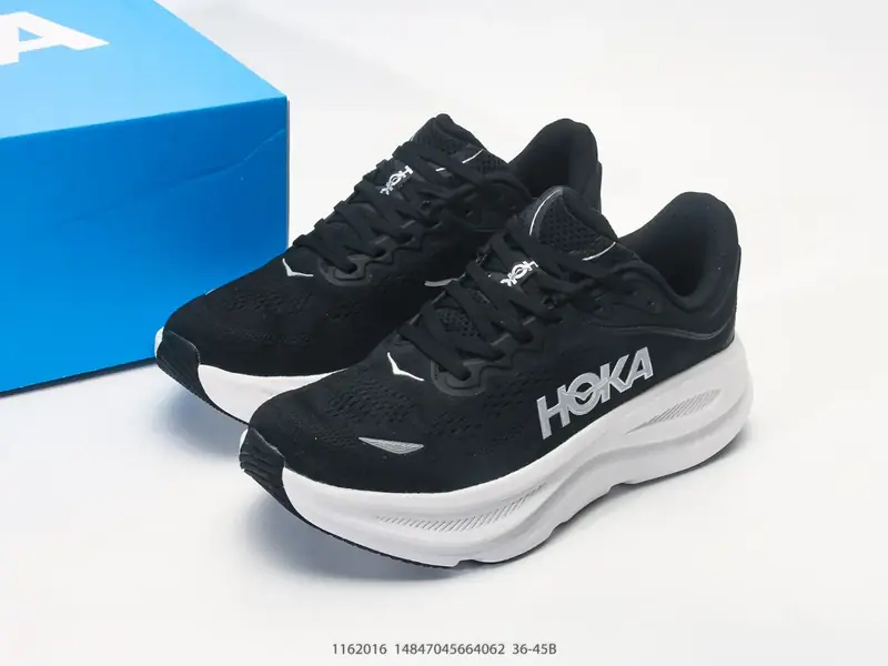 Z HOKA ONE ONE Bondi 9 WIDE 邦迪九代舒适防滑耐磨低帮休闲跑步鞋 相比常规跑鞋 HOKA ONE ONE特别研发使用性能独特的几何形跑鞋 1162016 #14847045664062