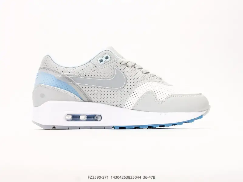 Nike Air Max 1 耐克气垫 缓震 耐磨运动鞋 鞋身材质均选择皮革 织物 麂皮多种材质覆盖 保证质感的前提下 层次感也相当不错带有开窗式 Air Max 气垫的 FZ3590-271 #14304263835044