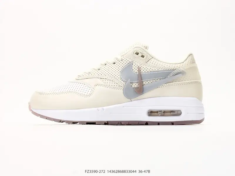 Nike Air Max 1 耐克气垫 缓震 耐磨运动鞋 鞋身材质均选择皮革 织物 麂皮多种材质覆盖 保证质感的前提下 层次感也相当不错带有开窗式 Air Max 气垫的 FZ3590-272 #14362868833044