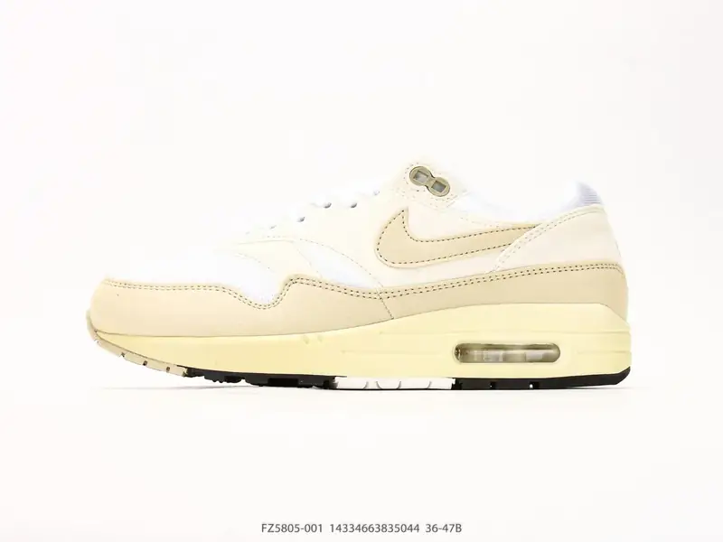 Nike Air Max 1 耐克气垫 缓震 耐磨运动鞋 鞋身材质均选择皮革 织物 麂皮多种材质覆盖 保证质感的前提下 层次感也相当不错带有开窗式 Air Max 气垫的 FZ5805-001 #14334663835044