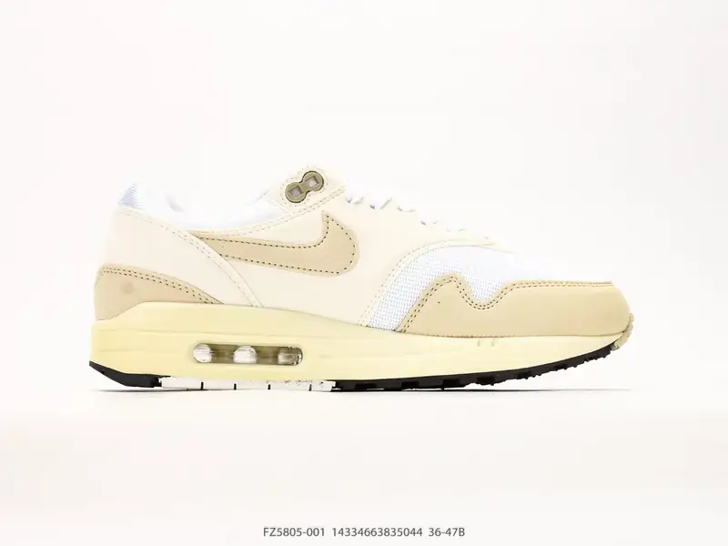 Nike Air Max 1 耐克气垫 缓震 耐磨运动鞋 鞋身材质均选择皮革 织物 麂皮多种材质覆盖 保证质感的前提下 层次感也相当不错带有开窗式 Air Max 气垫的 FZ5805-001 #14334663835044