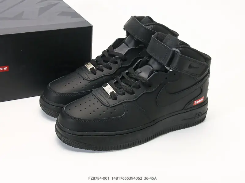耐克 Nike Air Force 1 ‘07 HIGH 空军一号 AF1 高帮魔术贴百搭休闲厚底增高运动板鞋时尚男女鞋，柔软、弹性十足的缓震性能和出色的 FZ8784-001 #14817655394062