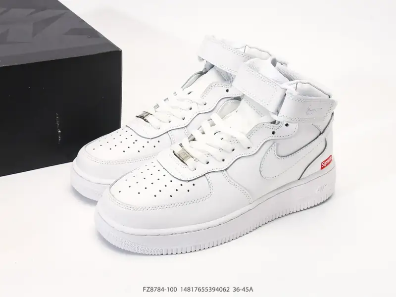 耐克 Nike Air Force 1 ‘07 HIGH 空军一号 AF1 高帮魔术贴百搭休闲厚底增高运动板鞋时尚男女鞋，柔软、弹性十足的缓震性能和出色的 FZ8784-100 #14817655394062