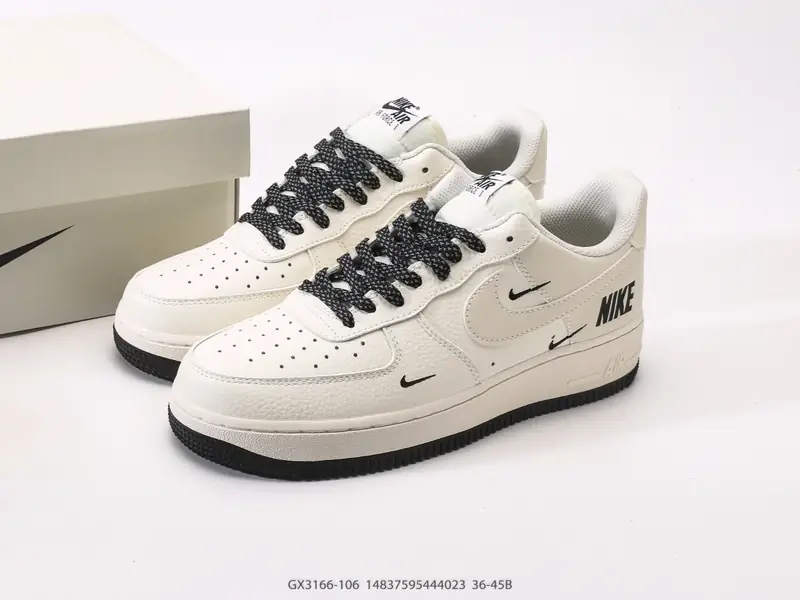 耐克Nike Air Force 1 Low 空军一号低帮百搭休闲运动板鞋 柔软、弹性十足的缓震性能和出色的 GX3166-106 #14837595444023