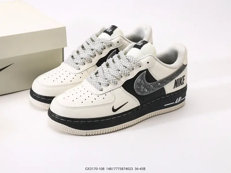耐克Nike Air Force 1 Low 空军一号低帮百搭休闲运动板鞋 柔软、弹性十足的缓震性能和出色的 GX3170-108 #14817775874023