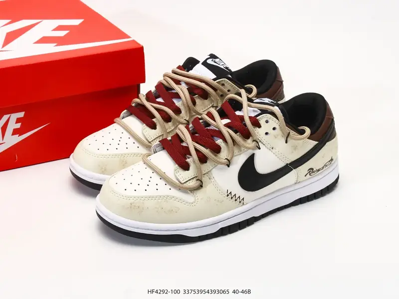 Nike Dunk Low Retro ‘DIY高端定制’耐克 低帮休闲运动板鞋 原装头层材料 用料绝不含糊 独家版型蒸餾加工帶來的是更好的视觉和脚感体验 清洁度 电绣 HF4292-100 #33753954393065