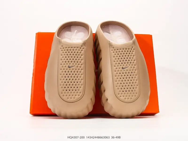 Nike Mind 001 黑科技足底按摩舒适柔软包头拖鞋 浅裸粉色 HQ4307-200 #14342448663063