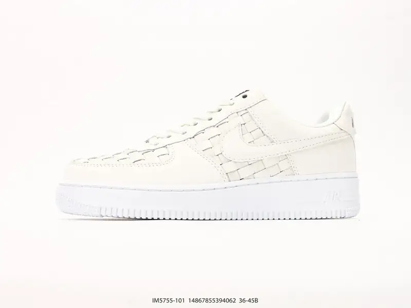 耐克Nike AIR FORCE 1‘07 "拼接编织款" 空军一号低帮百搭休闲运动板鞋 IM5755-101 #14867855394062