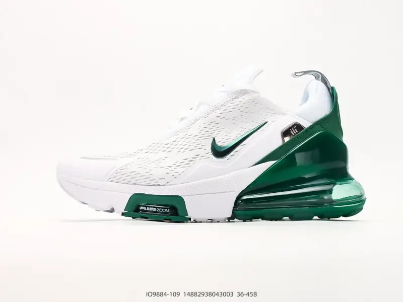 Nike Air Max 270 Flyknit 耐克 运动缓震 大气垫休闲跑步鞋 时尚舒适的穿着感受和出众格调 鞋款 IO9884-109 #14882938043003