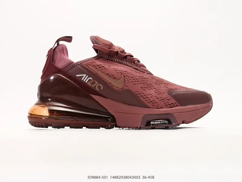 Nike Air Max 270 Flyknit 耐克 运动缓震 大气垫休闲跑步鞋 时尚舒适的穿着感受和出众格调 鞋款 IO9884-501 #14882938043003