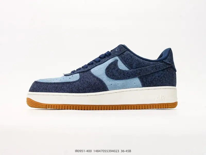 耐克Nike AIR FORCE 1’07 LV8 "牛仔翻毛皮拼接"空军一号低帮百搭休闲运动板鞋 IR0951-400 #14847055394023
