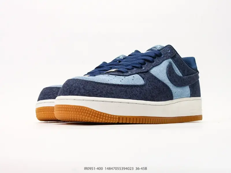 耐克Nike AIR FORCE 1’07 LV8 "牛仔翻毛皮拼接"空军一号低帮百搭休闲运动板鞋 IR0951-400 #14847055394023