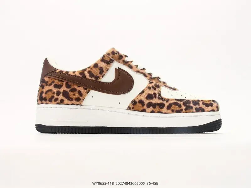 耐克 Nike Air Force 1 '07 "豹纹北面联名款" 空军一号含气垫 低帮百搭厚底增高休闲运动板鞋 WY0655-118 #20274843665005