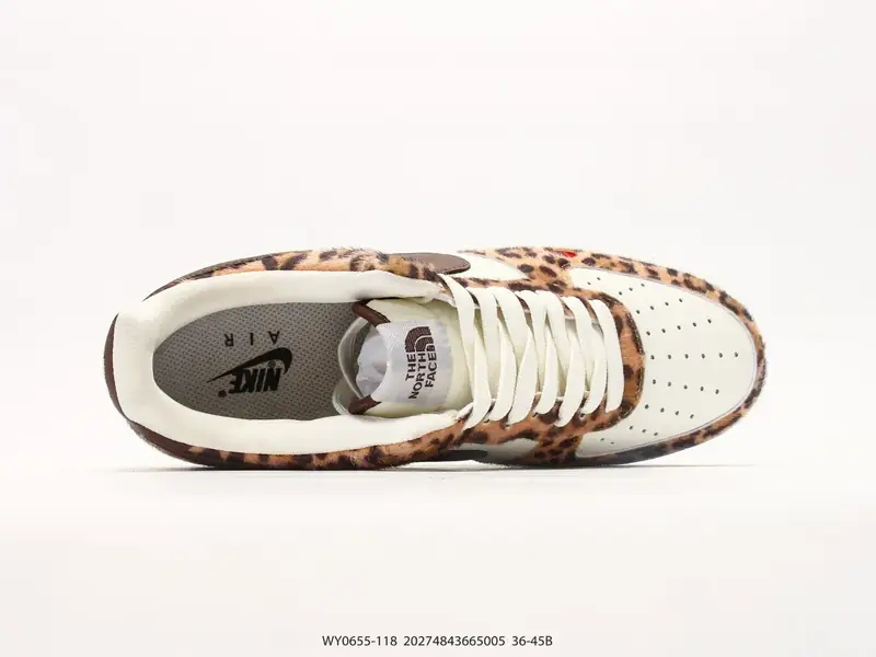 耐克 Nike Air Force 1 '07 "豹纹北面联名款" 空军一号含气垫 低帮百搭厚底增高休闲运动板鞋 WY0655-118 #20274843665005