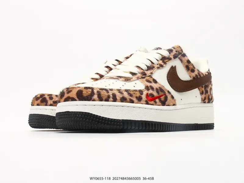 耐克 Nike Air Force 1 '07 "豹纹北面联名款" 空军一号含气垫 低帮百搭厚底增高休闲运动板鞋 WY0655-118 #20274843665005