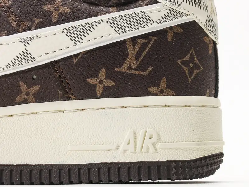 #加绒 耐克 Nike Air Force 1 "路易威登联名加绒" 空军一号含气垫 低帮百搭厚底增高休闲运动板鞋 XL1979-136 #14837965834003