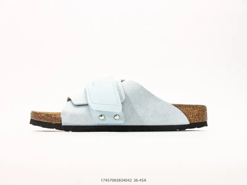 勃肯Birkenstock Kyoto 牛皮绒面革单扣 EVA 防臭一字拖鞋 1031644 #17457065834042