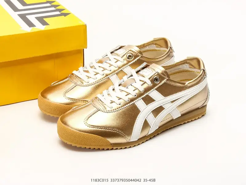 Onitsuka Tiger鬼塚虎 MEXICO 66 NM 皮革尼龙拼接 舒适柔软 低帮休闲板鞋 鞋舌处印有鬼塚虎特有的 1183C015 #33737935044042
