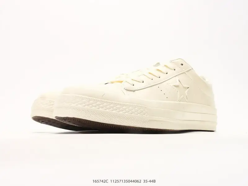 Converse All Star 低帮男女士运动鞋 一星⭐匡威全明星复古 休闲百搭板鞋 户外经典透气帆布慢跑鞋 165742C #11257135044062