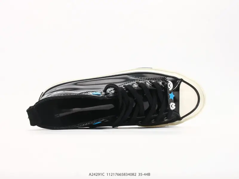 Converse All Star 高帮男女士运动鞋 一星⭐匡威全明星复古 休闲百搭板鞋 户外经典透气皮革拼接帆布面慢跑鞋 A24291C #11217665834082