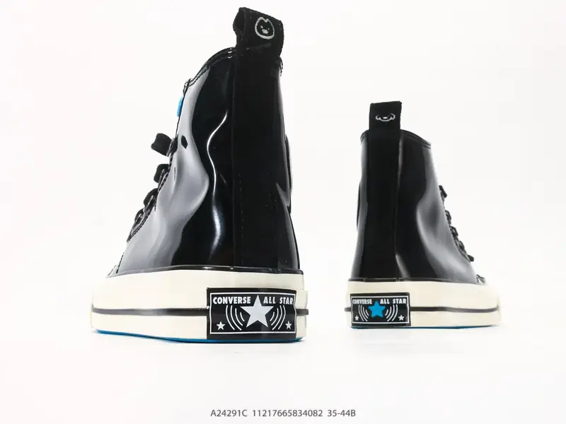 Converse All Star 高帮男女士运动鞋 一星⭐匡威全明星复古 休闲百搭板鞋 户外经典透气皮革拼接帆布面慢跑鞋 A24291C #11217665834082