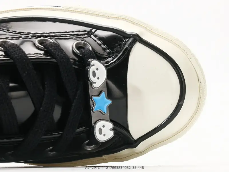 Converse All Star 高帮男女士运动鞋 一星⭐匡威全明星复古 休闲百搭板鞋 户外经典透气皮革拼接帆布面慢跑鞋 A24291C #11217665834082
