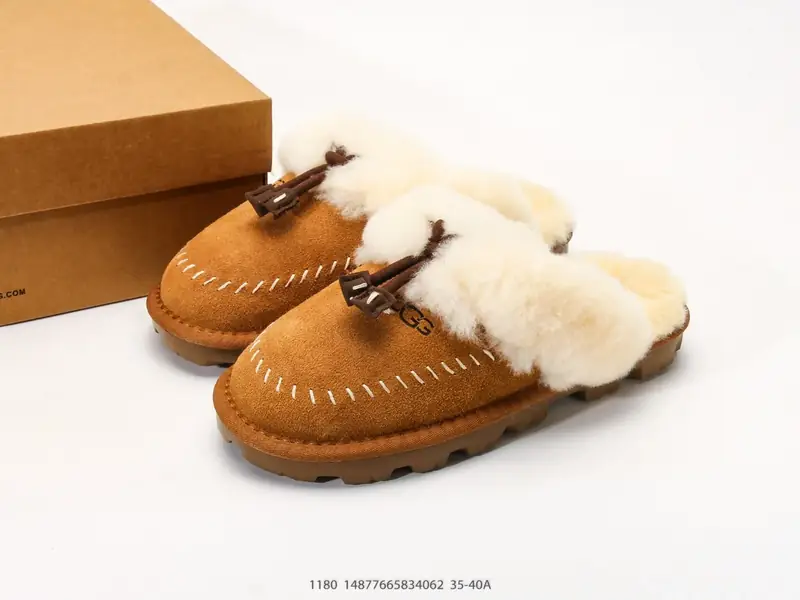 UGG Slipper Evolution 撞色 保暖舒适耐穿 低帮包头拖鞋 美式休闲风的撞色 1180 #14877665834062