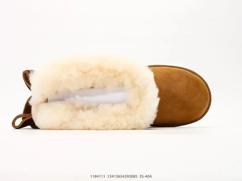 UGG WOMEN'S 高筒单丝带蝴蝶结 秋冬羊皮毛一体雪地靴 1184111 #13413654393085